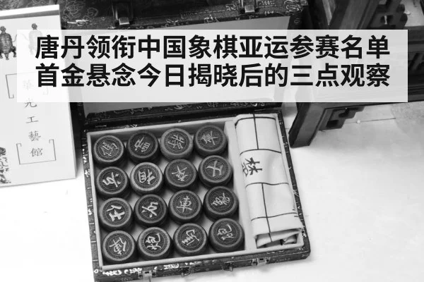 唐丹领衔中国象棋亚运参赛名单 首金悬念今日揭晓后的三点观察